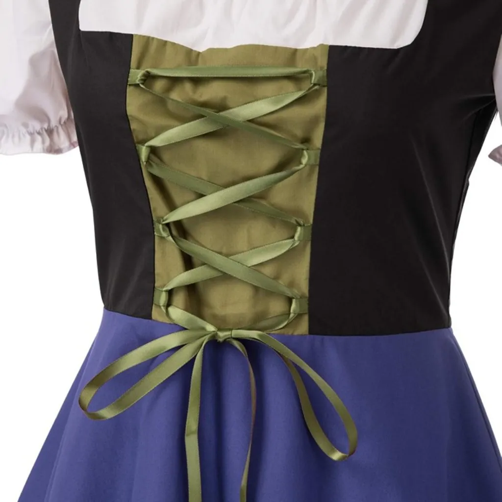KANCY KOLE Oktoberfest Dress Costume German Dirndl Dress 2 Pieces Blue 2XL Size 2X - Image 4