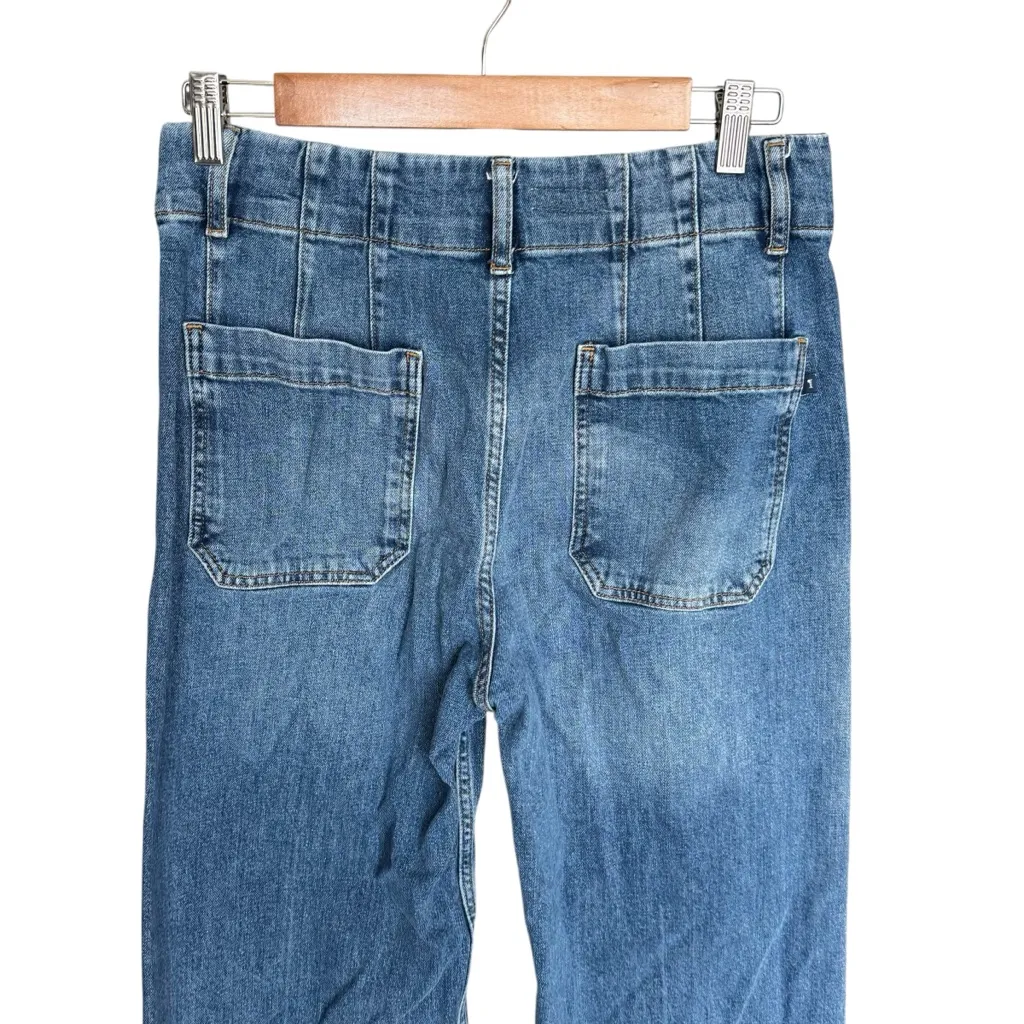 Pilcro x Anthropologie - The Skipper Cropped High Rise Wide Leg Jeans Sz 28 - Image 6