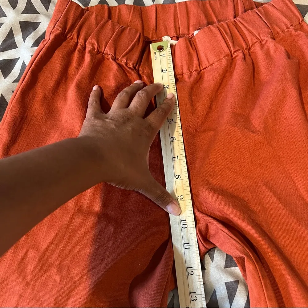 Soft Surroundings Orange Metro Denim Pull On Snap Ankle Jeggings Leggings Size S - Image 12