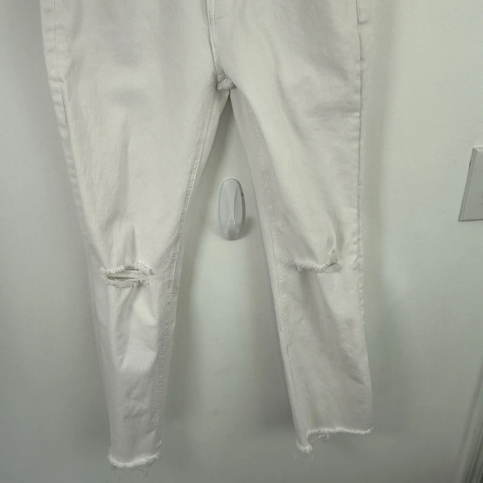 Mother Denim The Tripper Ankle Fray Unfairest of Them All White Jeans Womens 27 - Image 4