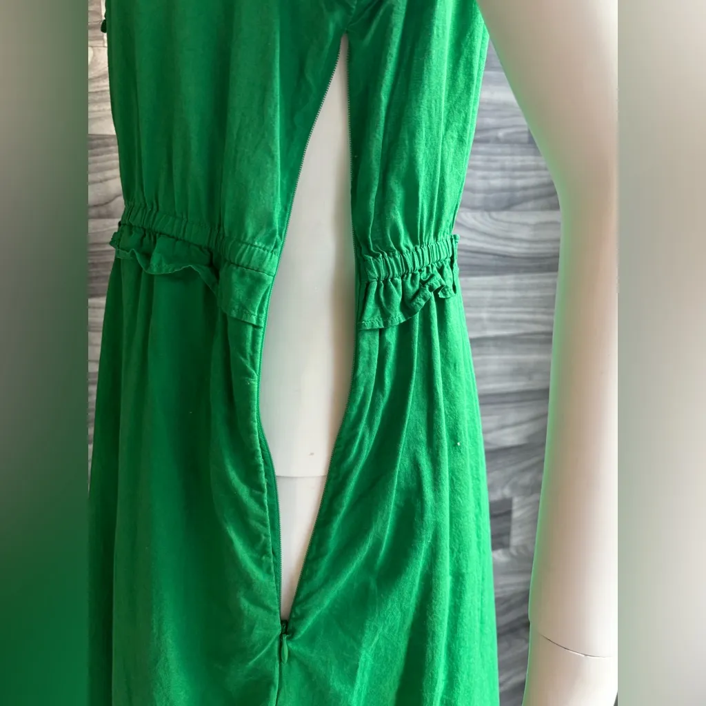 J. Crew Vibrant Green Midi Dress - Image 6