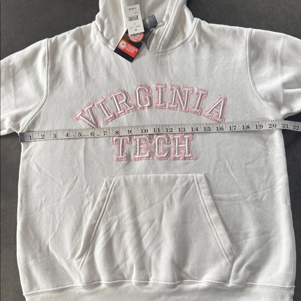 Women’s Virginia Tech White College Hoodie Embroidered Size XL NEW - Image 8