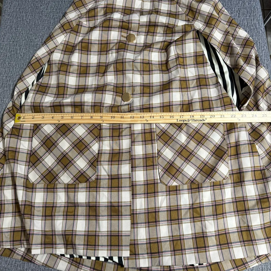 Buru Mama Cape in Brown Plaid Size XS - Image 10