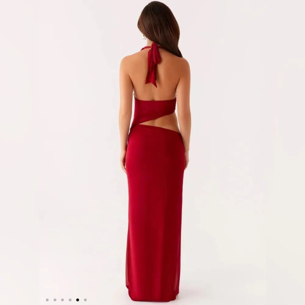 NWT Peppermayo Exclusive - Main Act Halter Maxi Dress - Raspberry - Image 2