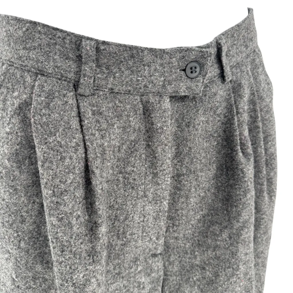 Vintage Savannah High Waist Gray Paperbag 100% Wool Shorts 8" Inseam Size 10~28” - Image 2