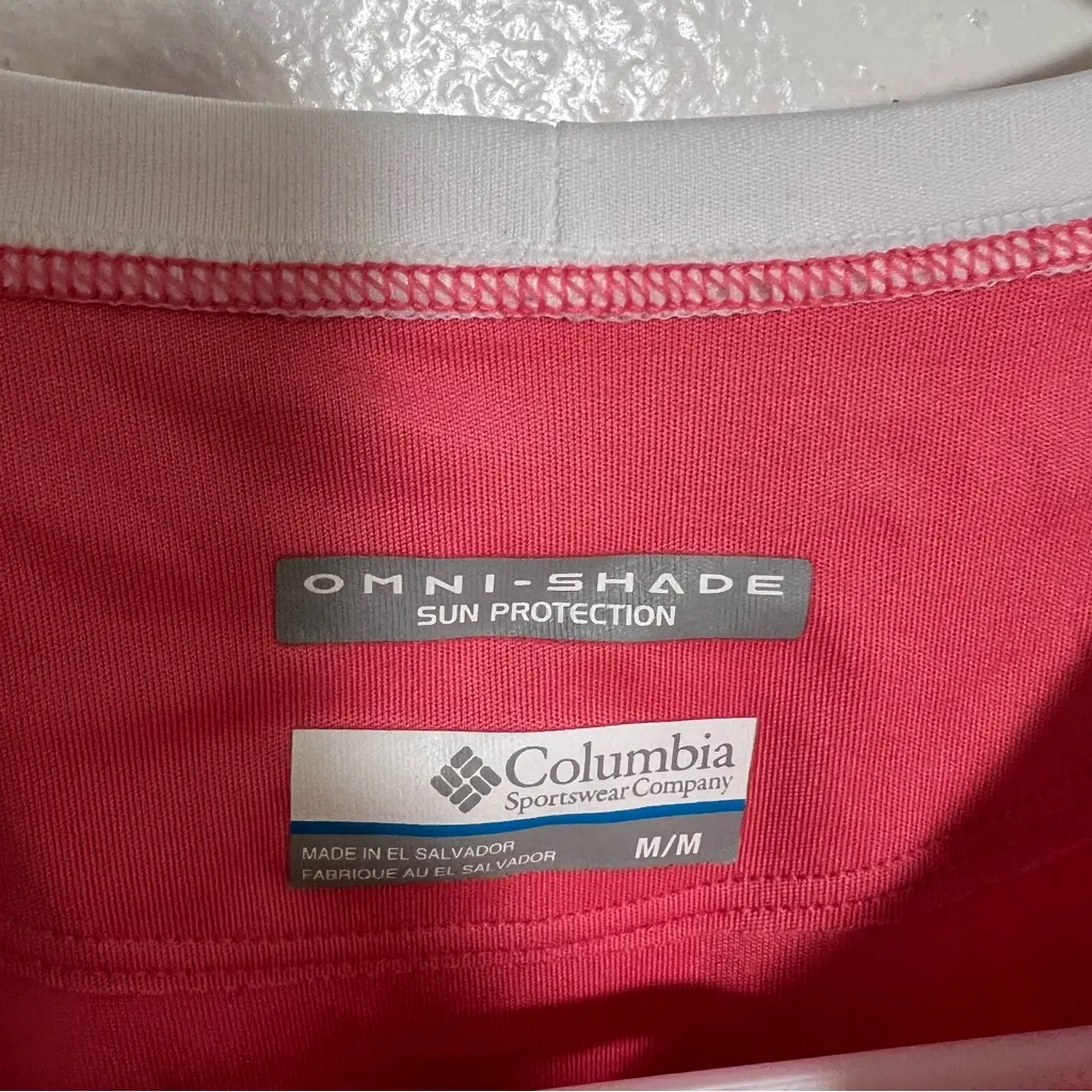 Columbia PFG Tidal II Long Sleeve T-Shirt Pink White M - Image 11