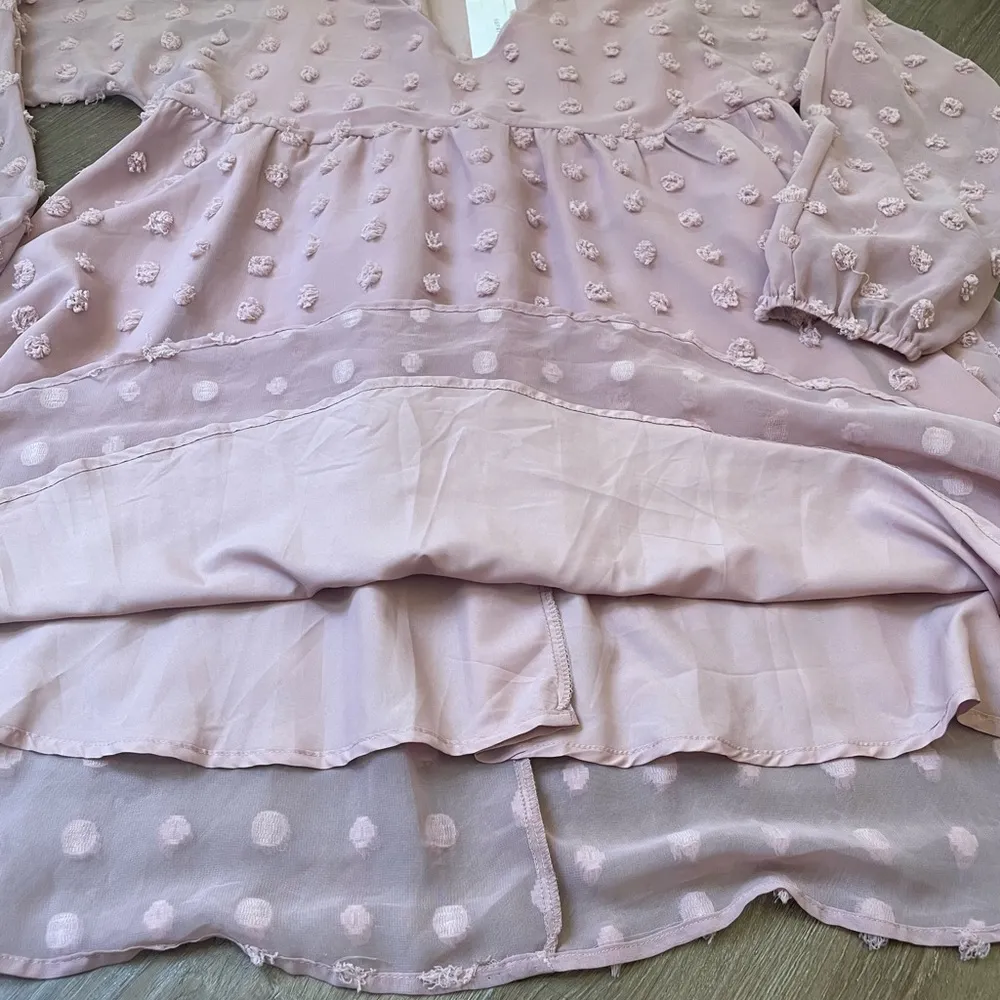 Suprelook Long Sleeve Pink Babydoll Dress ~ NWT *flawed* ~ Women’s Size XL - Image 13