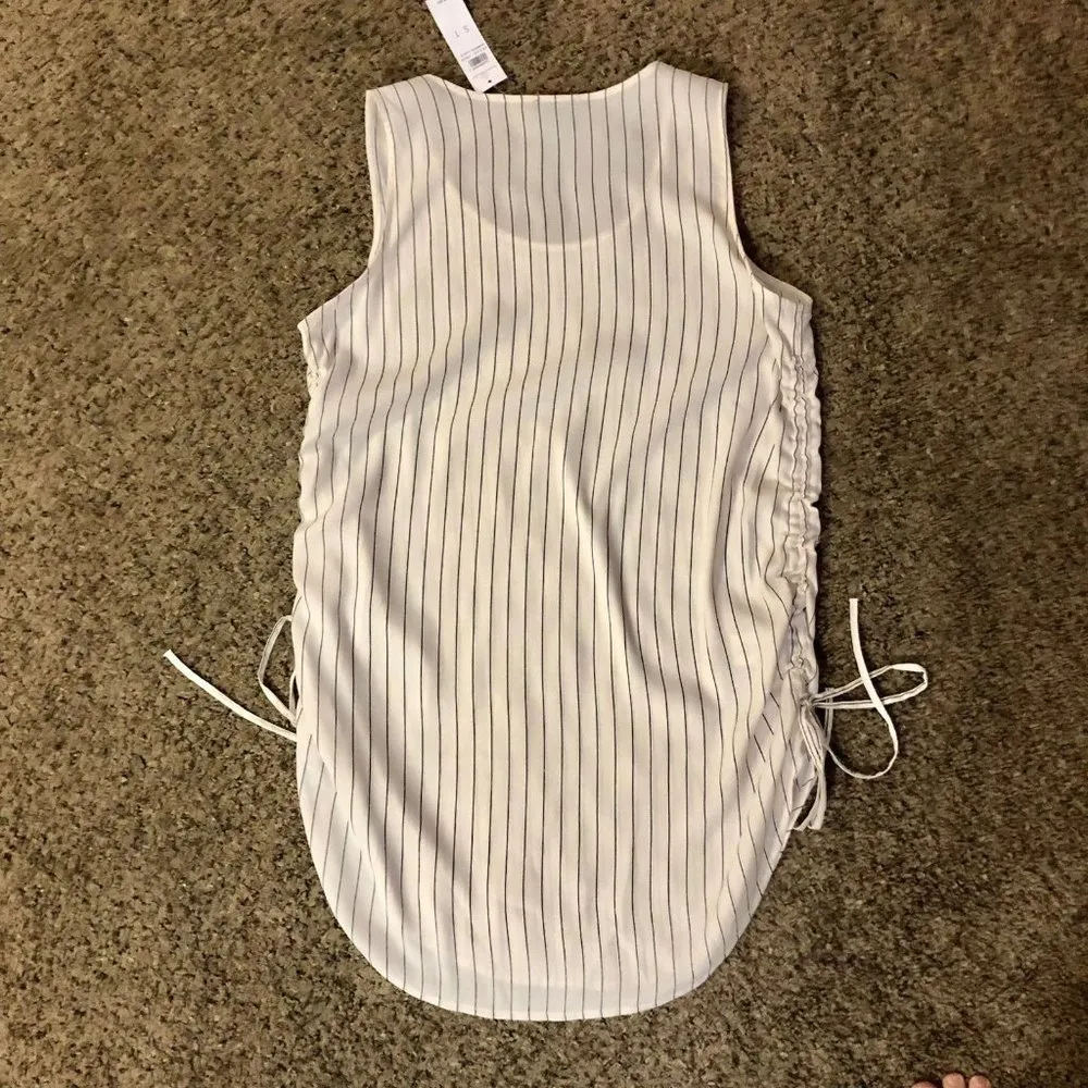 Ann Taylor Blouse Womens ST Tall New Striped Sleeveless - Image 7