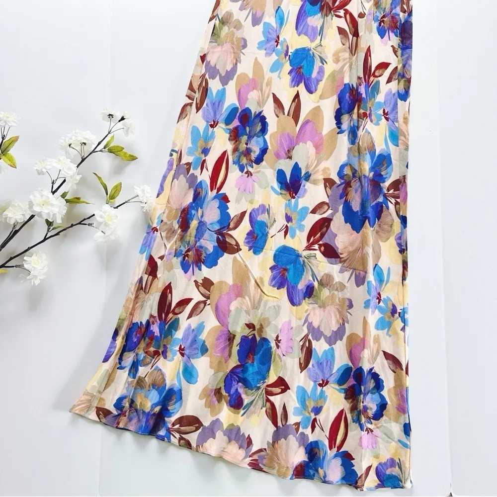 NEW Favorite Daughter The Sleeveless Nita Dress Winter Bloom SMALL Blue - Image 12