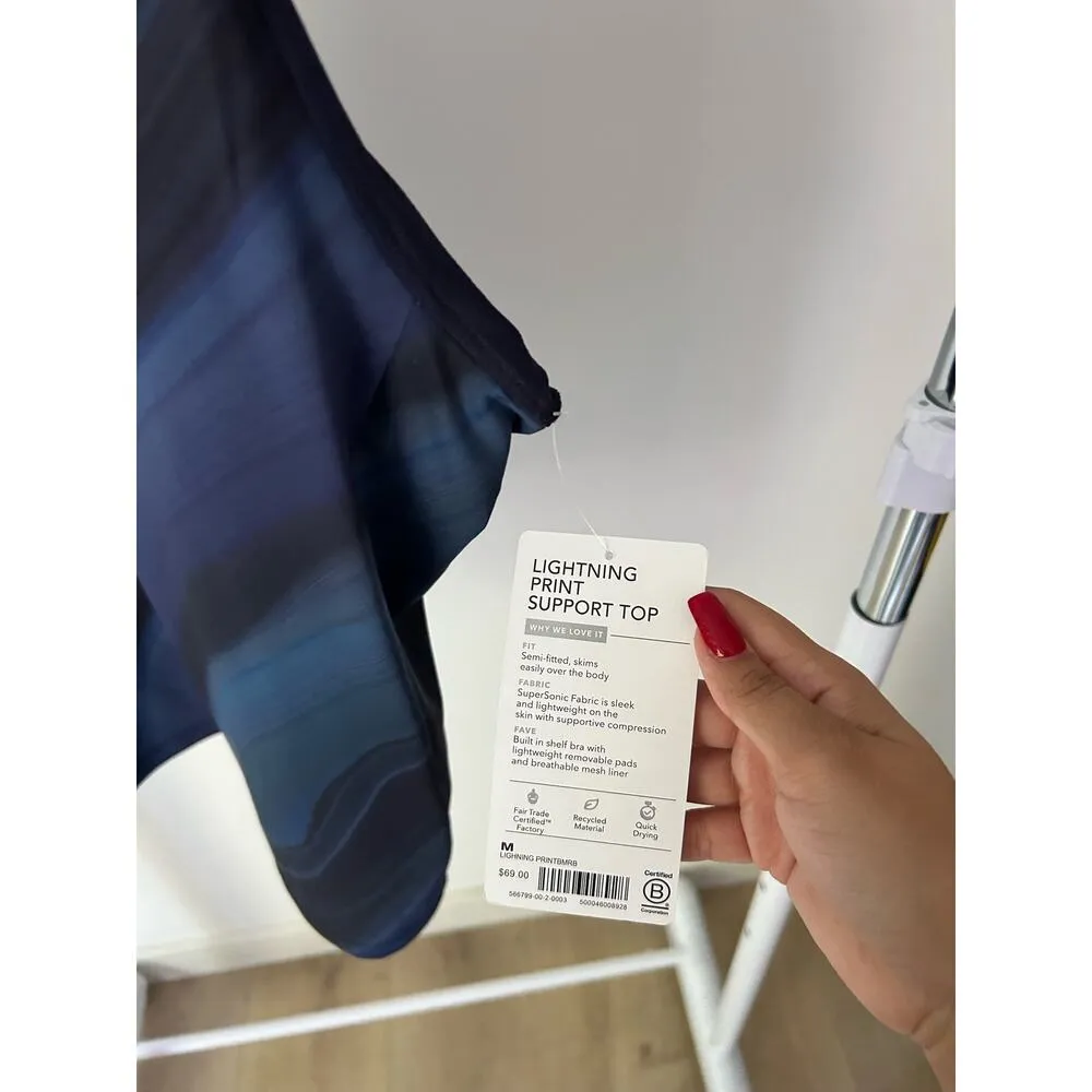 $75 NWT Athleta Lightning‎ Print Support Size Medium - Image 5