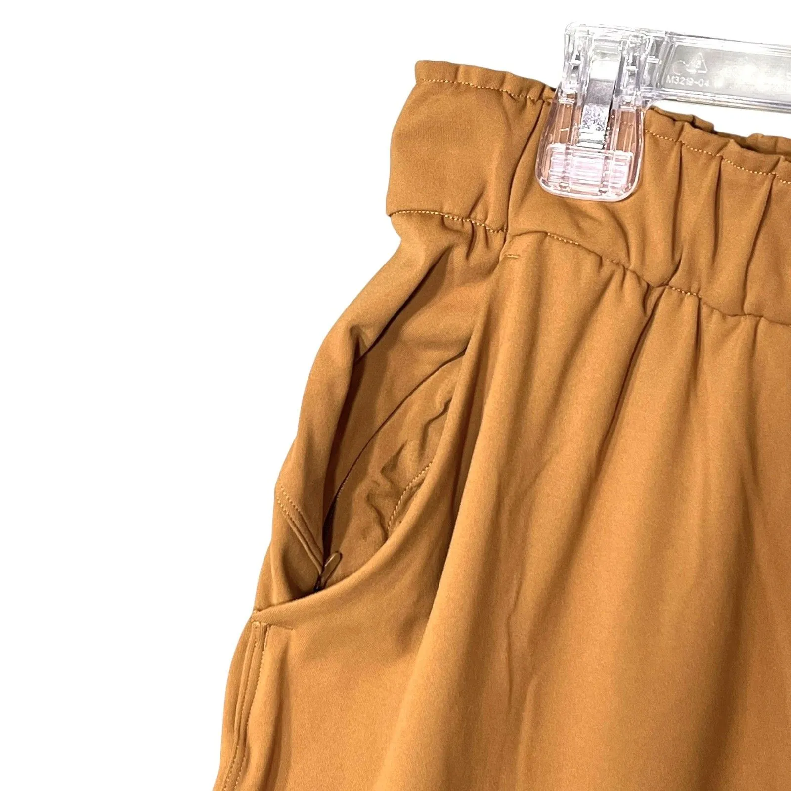 Lululemon Pants Womens 10 Mustard High Rise Tapered Paperbag Waist Pockets Ankle Brown - Image 9