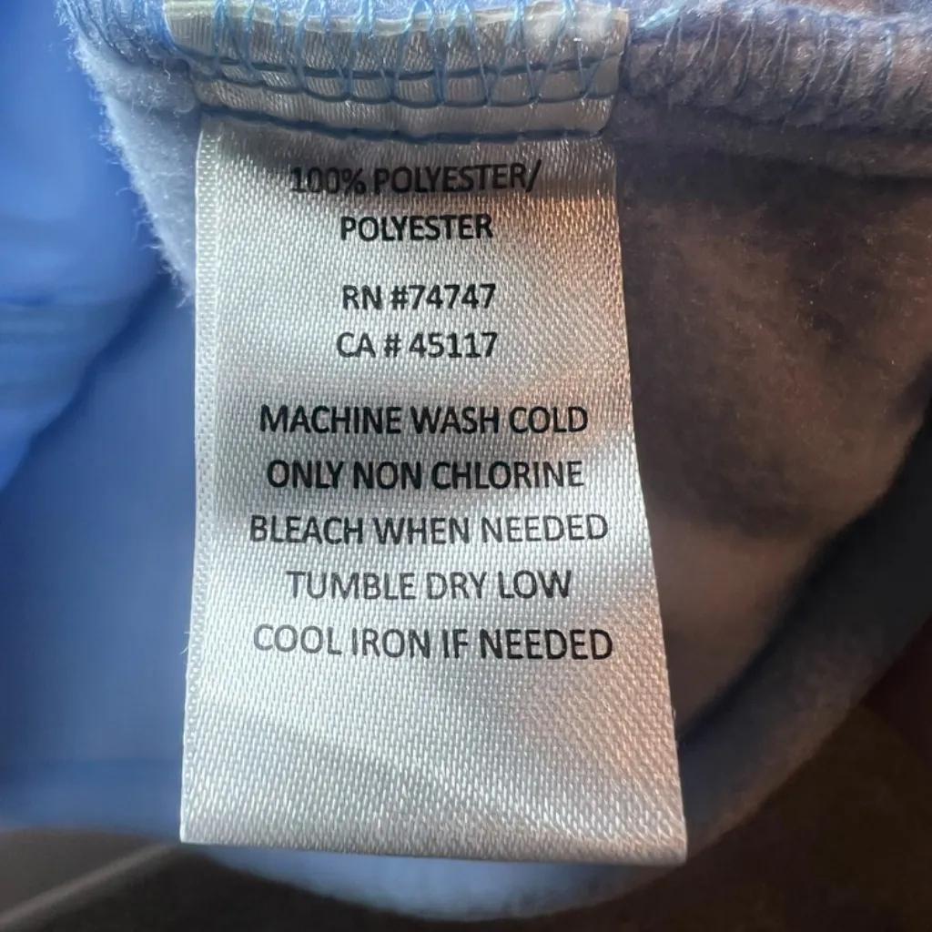 Natural Reflections Women's Full Zip Fleece Jacket Light Blue Zip Pockets Medium - Image 14