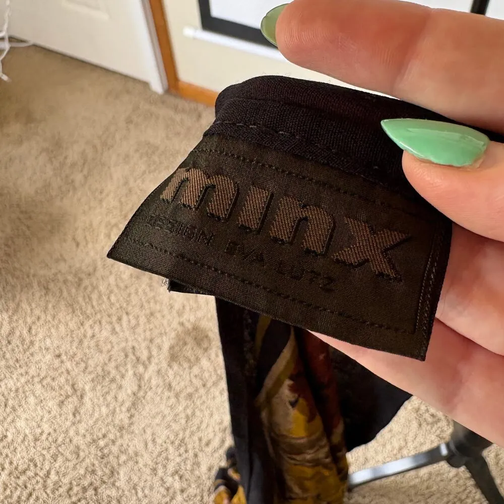 Vintage Minx Mustard Jewel Tone Silky Scarf Elegant Abstract Formal Wrap Yellow - Image 7