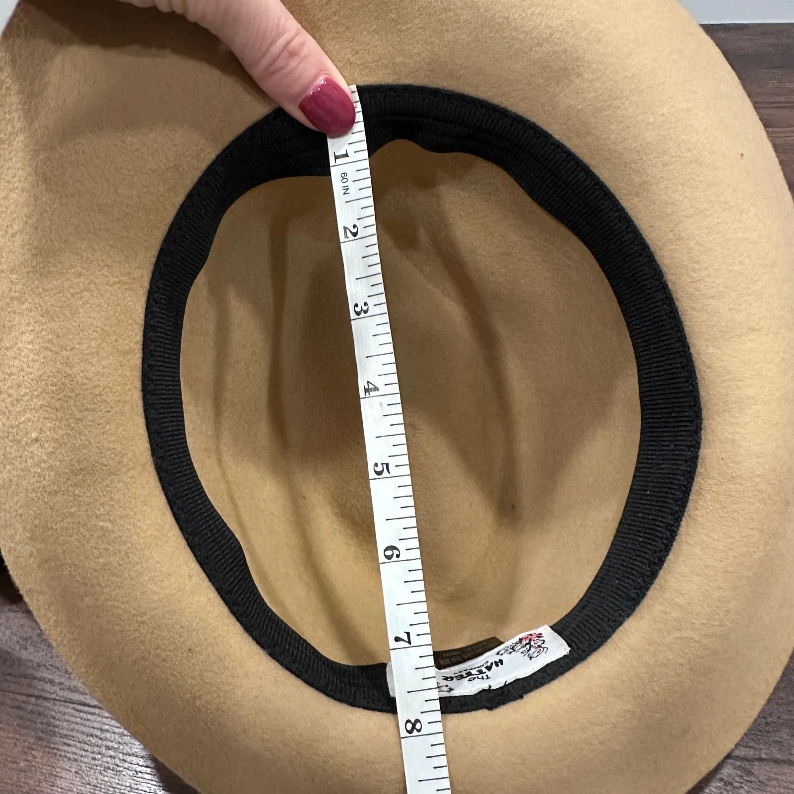 The Hatter Company Tan Felt Fedora Hat Style 18037 Wool Felt Trilby - Image 8