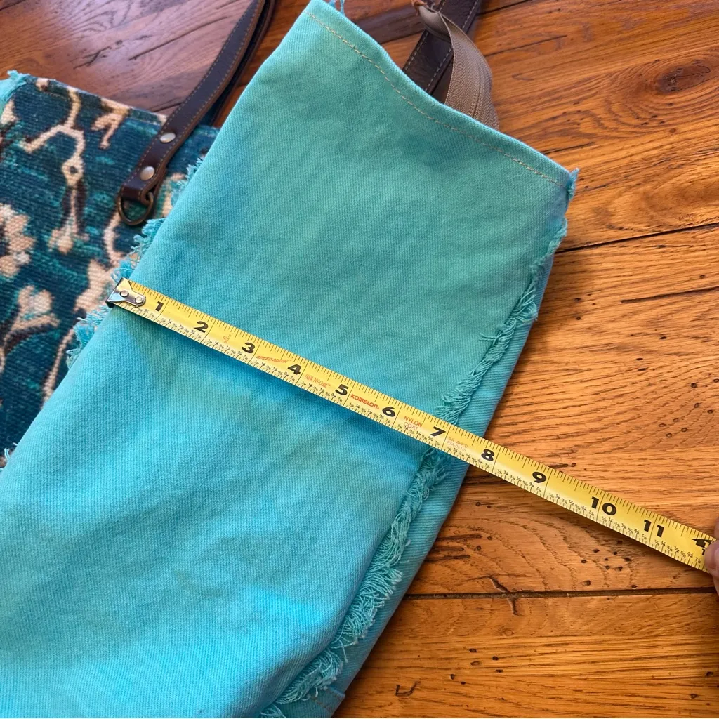 Myra XL Weekender Bag Tote Teal Blue - Image 7