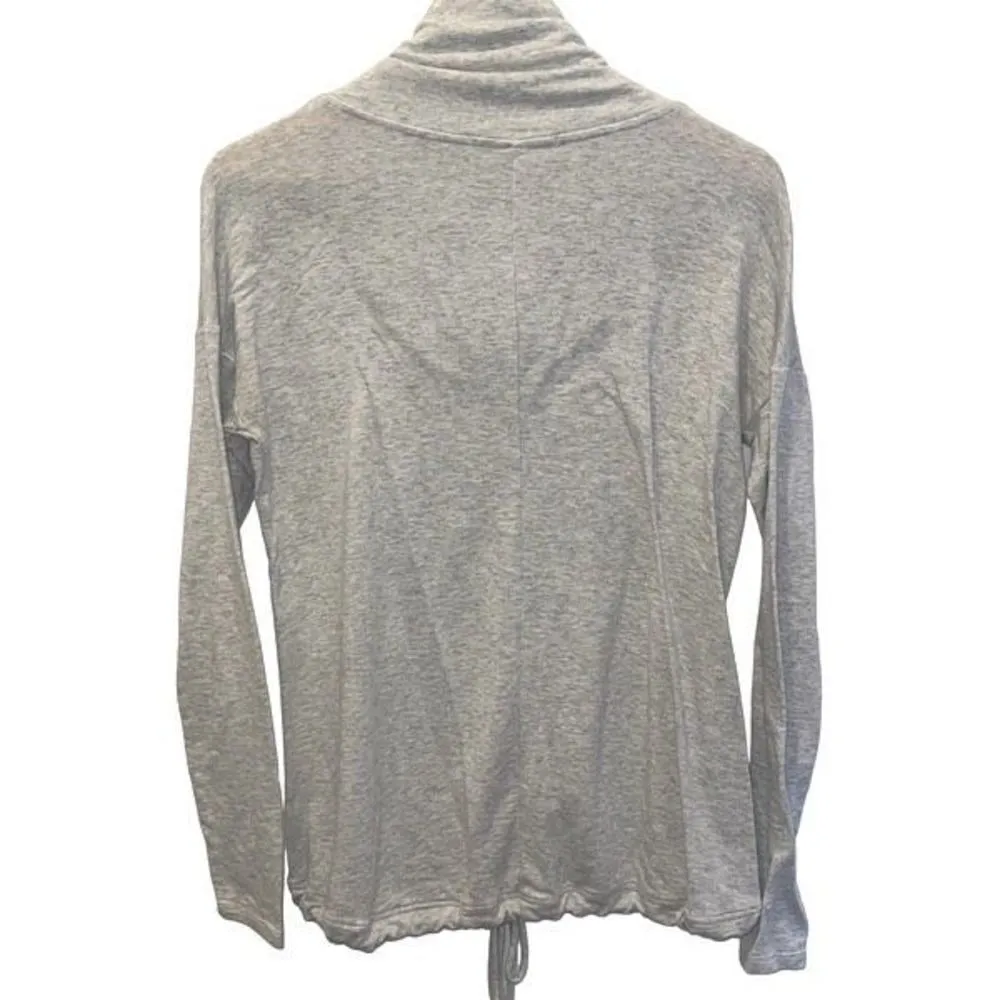 Ink Love And Peace Womens Cowlneck Drawstring Hem Tunic Sweatshirt Gray Small Gray - Image 3