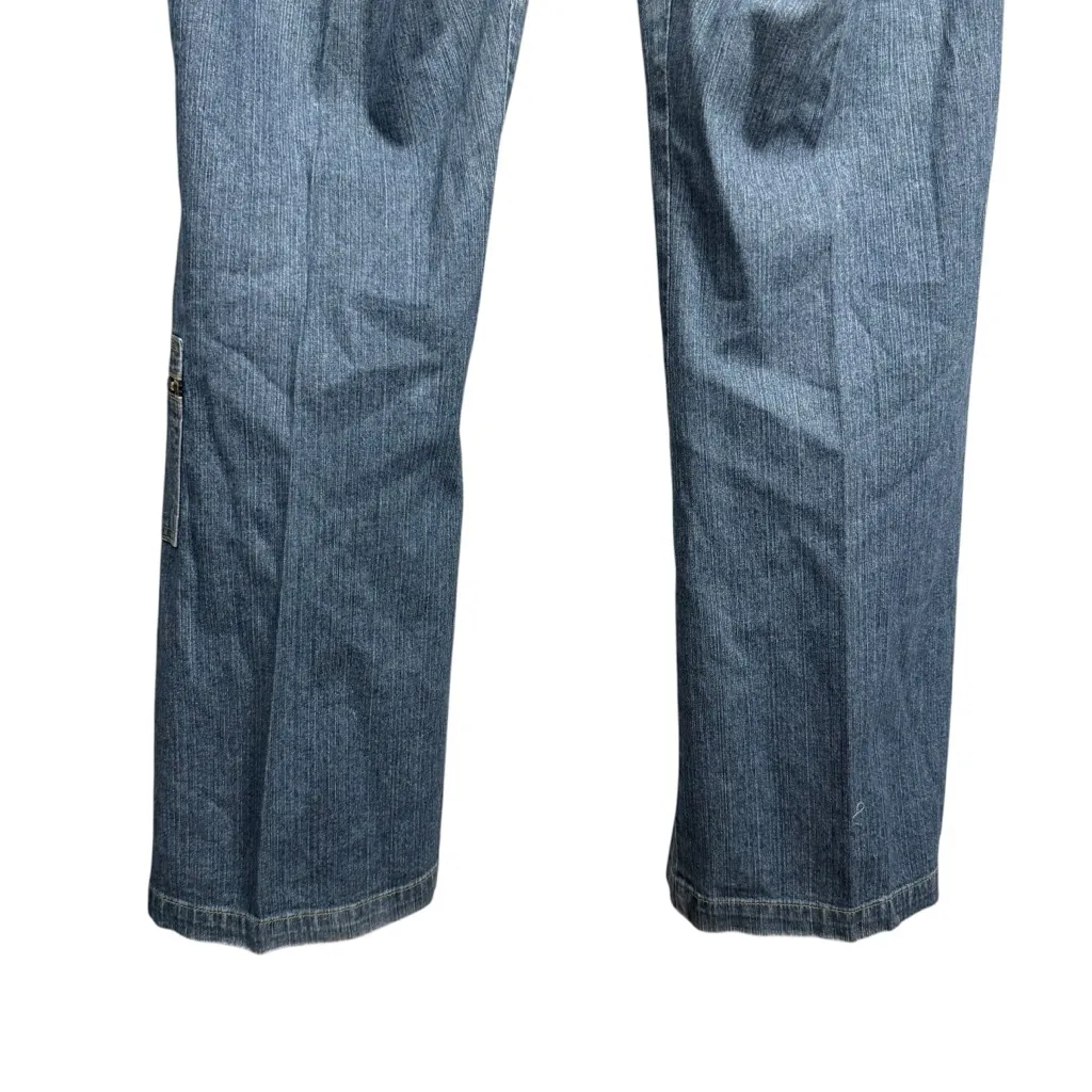 Vintage Y2K Arizona Jean Co Women’s Size 13 Carpenter Utility Jeans Zip Pocket D - Image 7