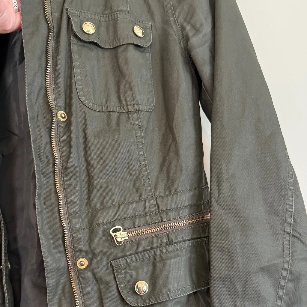 Tommy Hilfiger Green Utility‎ Jacket - Size Small Petite | Gorpcore | Streetwear - Image 6