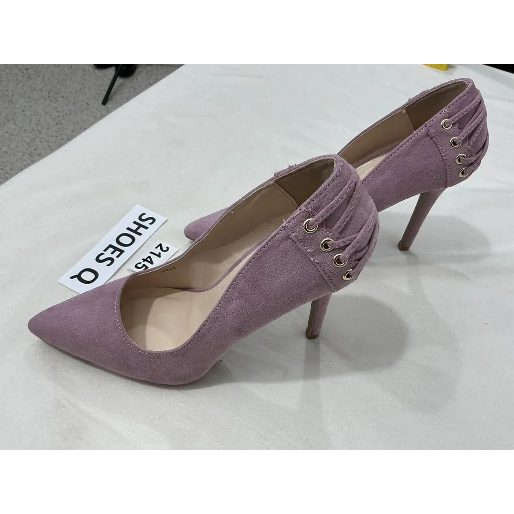 Womans Charlotte Russe Pink Faux Suede Slip On High Heel Pump Size 7 - Image 3