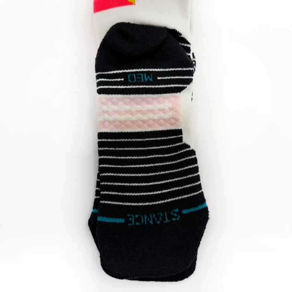Stance Montalvo Mid Womens Crew Socks Running Jogging Athletic Performance Neon Black - Image 5