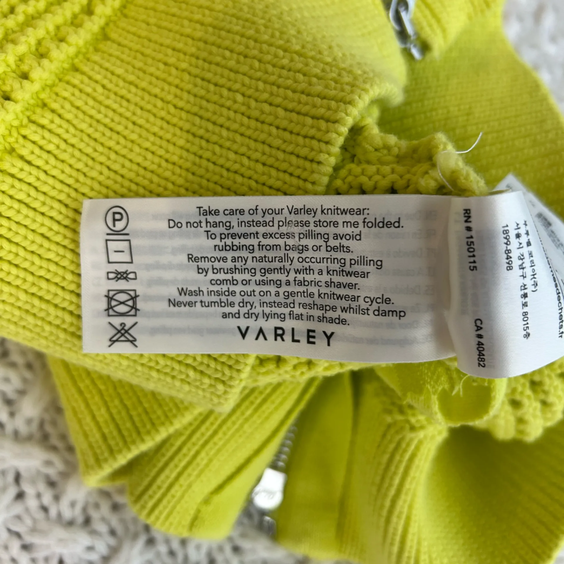 Varley Electric Lime Randal Crop Knit Tank - Image 9