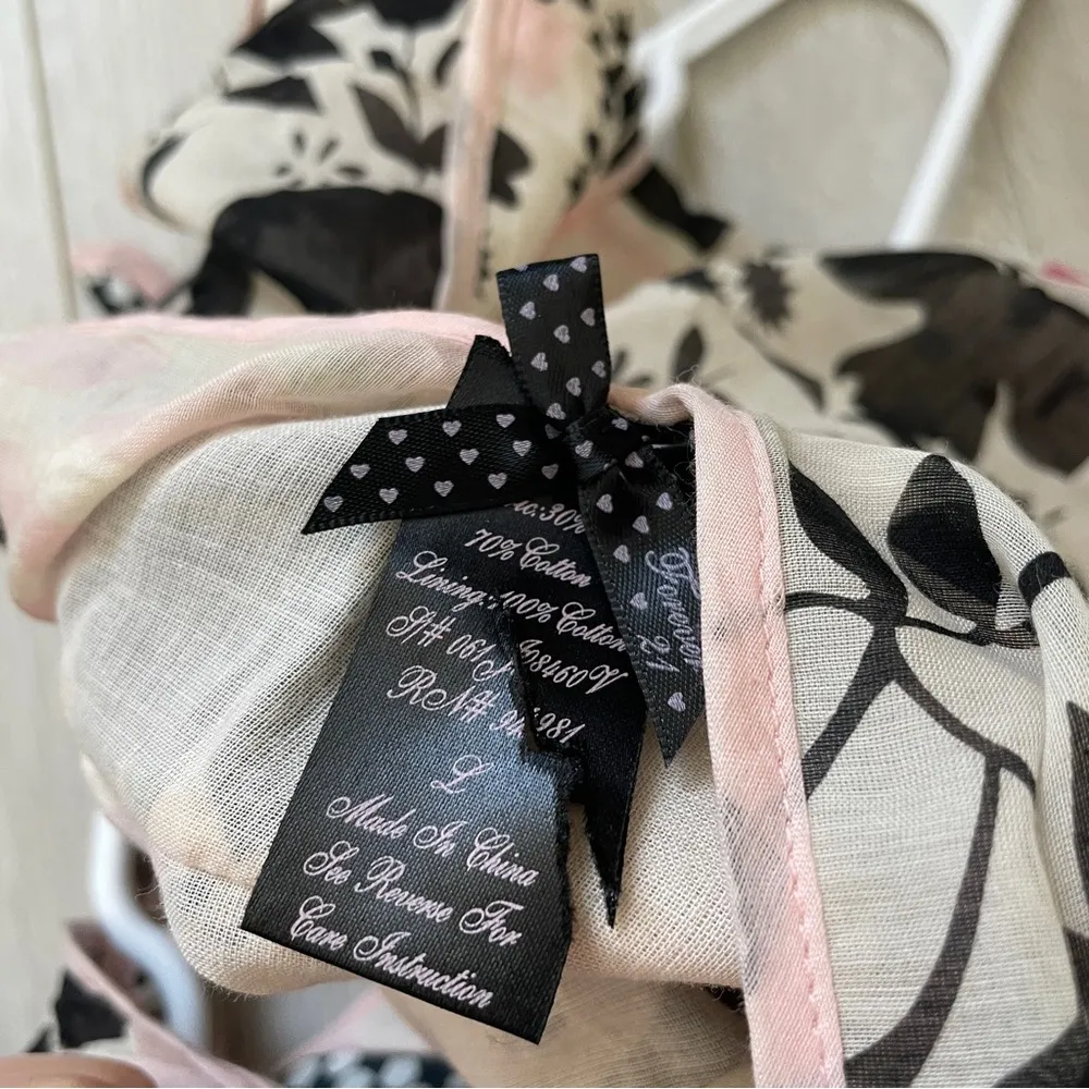 Forever 21 Dress floral y2k Pink Black (large) 2000s retro tacky funky bow tag - Image 2