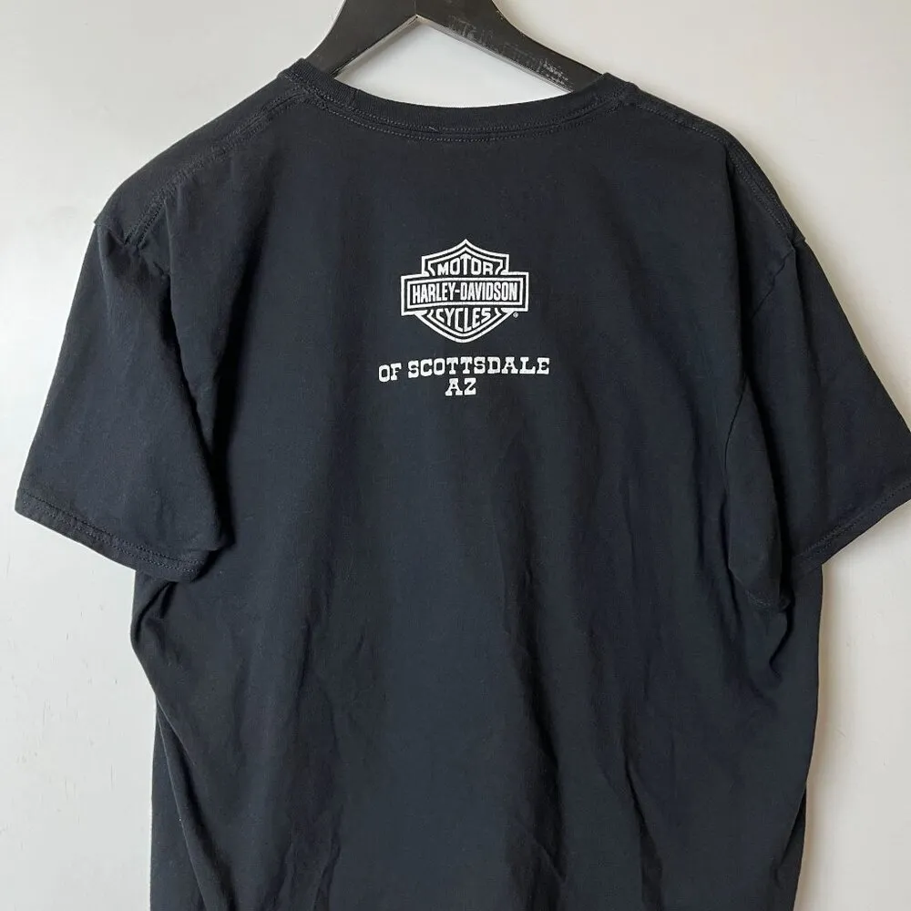 Harley Davidson Scottsdale AZ T Shirt Black Extra Large XL Graphic Tee Cotton - Image 13