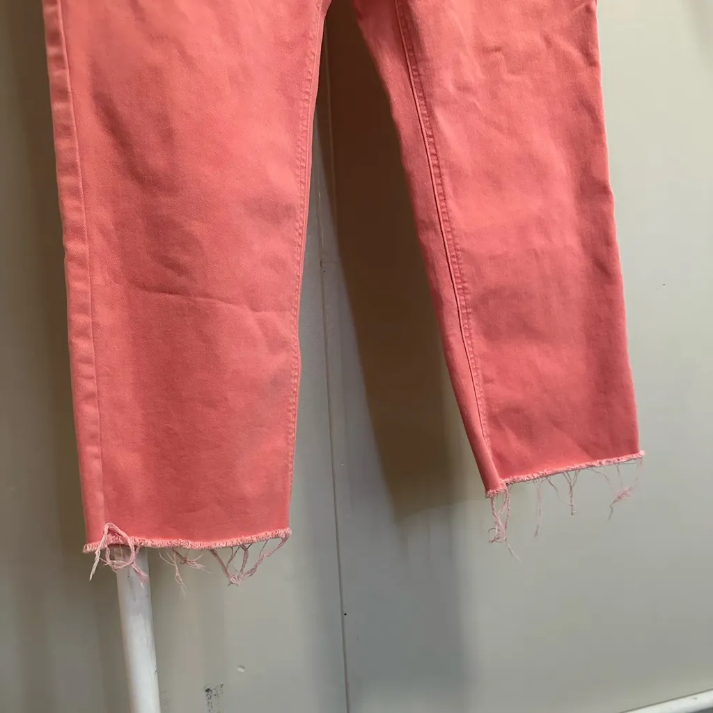 Maurices Pink Mid Rise Slim Straight Ankle Original Fit Jeans size 14 Regular - Image 3