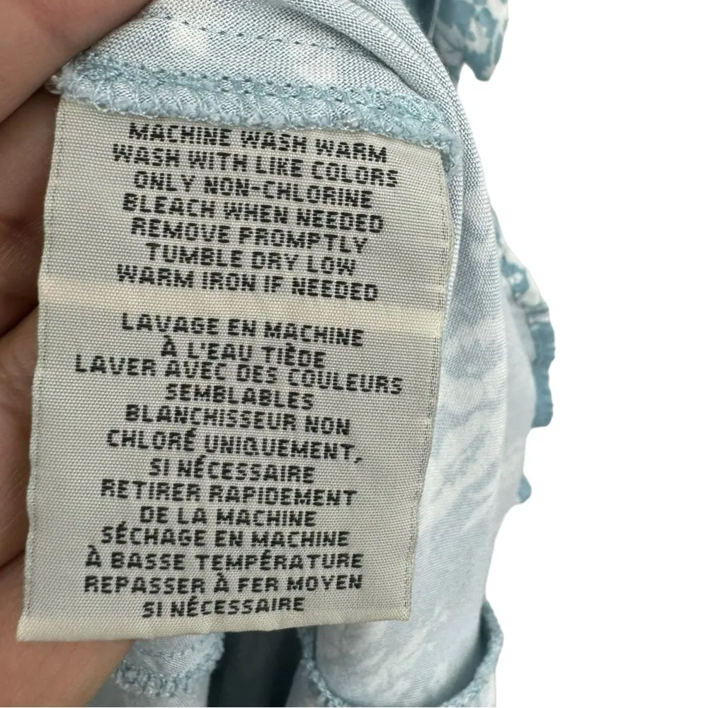 Ralph Lauren Denim & Supply Y2K Spaghetti Strap Wrap Dress Blue Floral Size L - Image 8