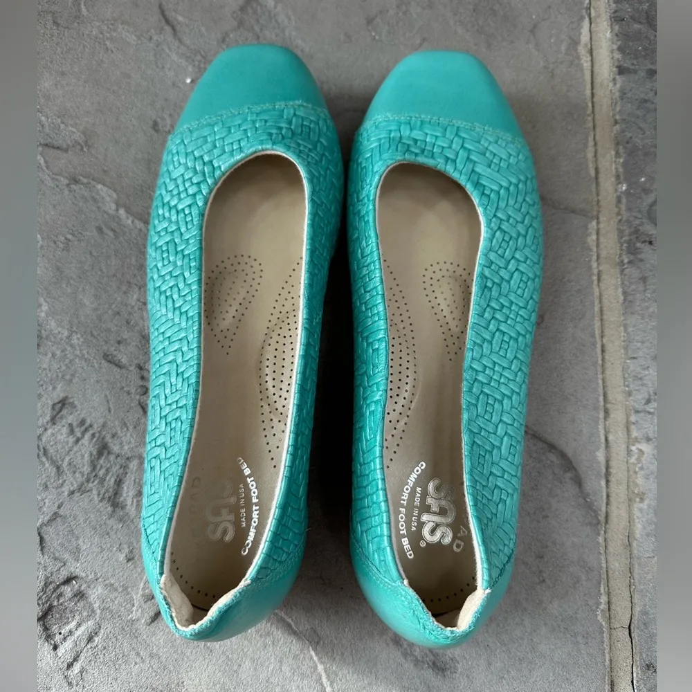 SAS Tripad Comfort Maui Teal
Leather Comfort Ballet Flat
Women’s Sz 9.5 Blue - Image 3