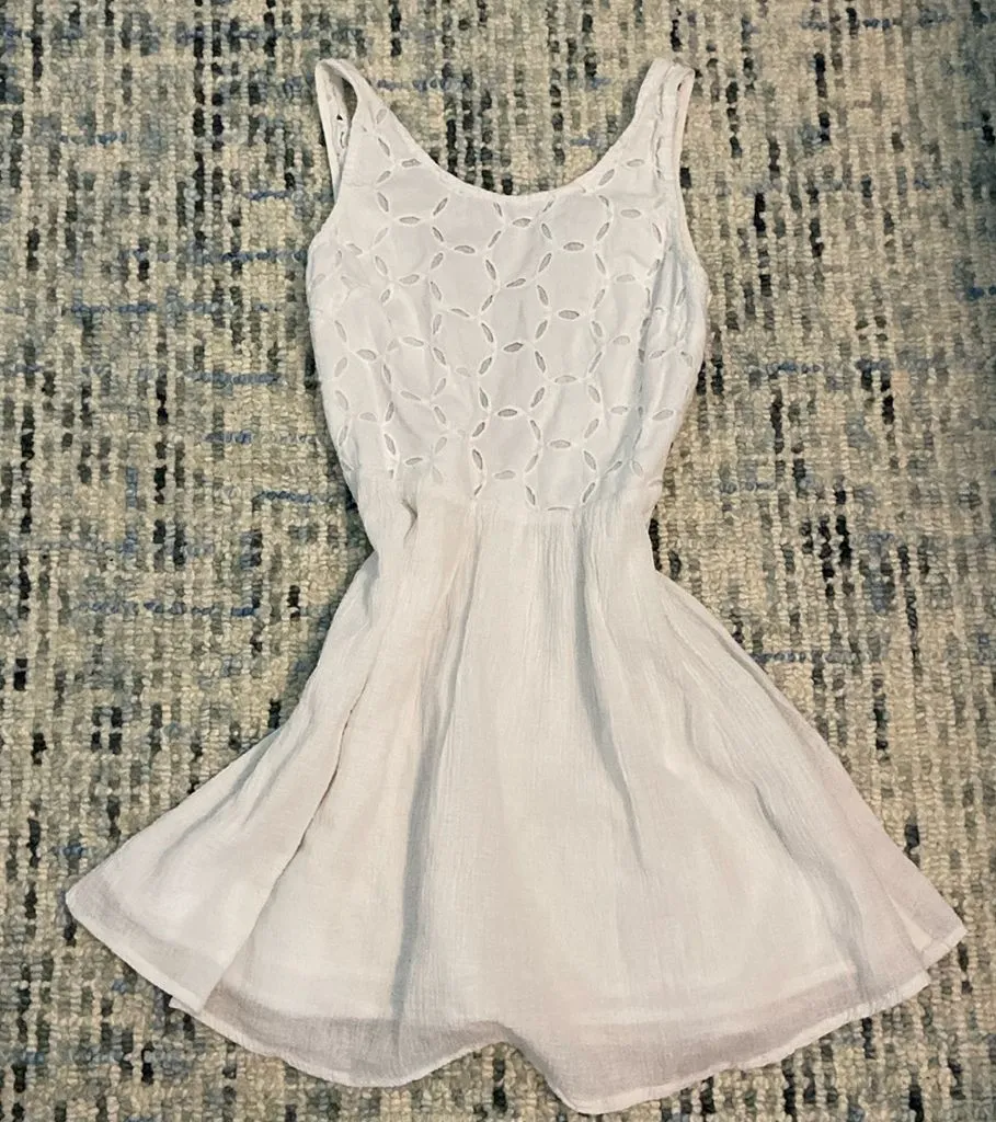 knee length dresses for ladies Urban Outfitters Kimchi Blue White Lace Mini Dress (10/Medium) – The  Thrifty Hippy main image 1
