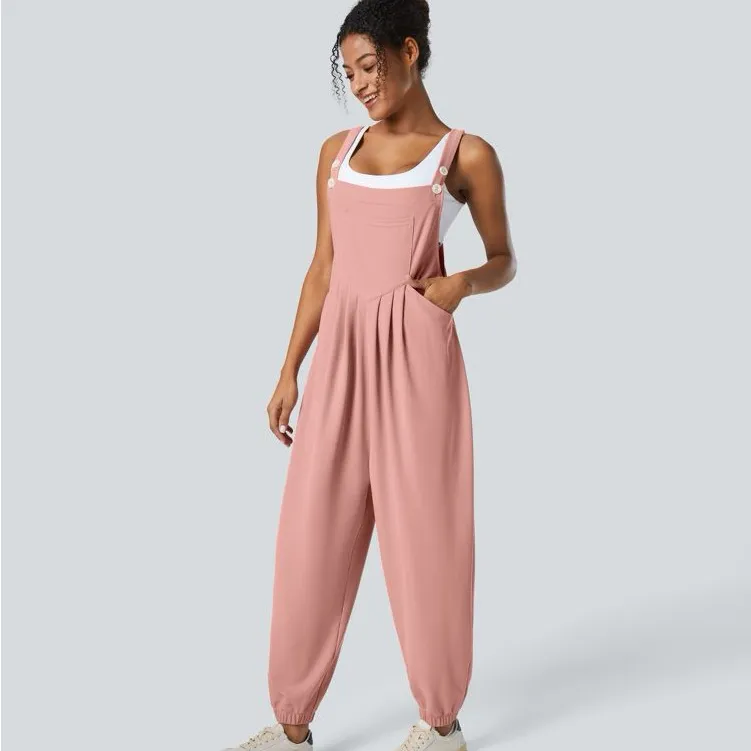 036HA.- Pockets Waffle Casual Jogger Overalls. Size 1X - Image 3