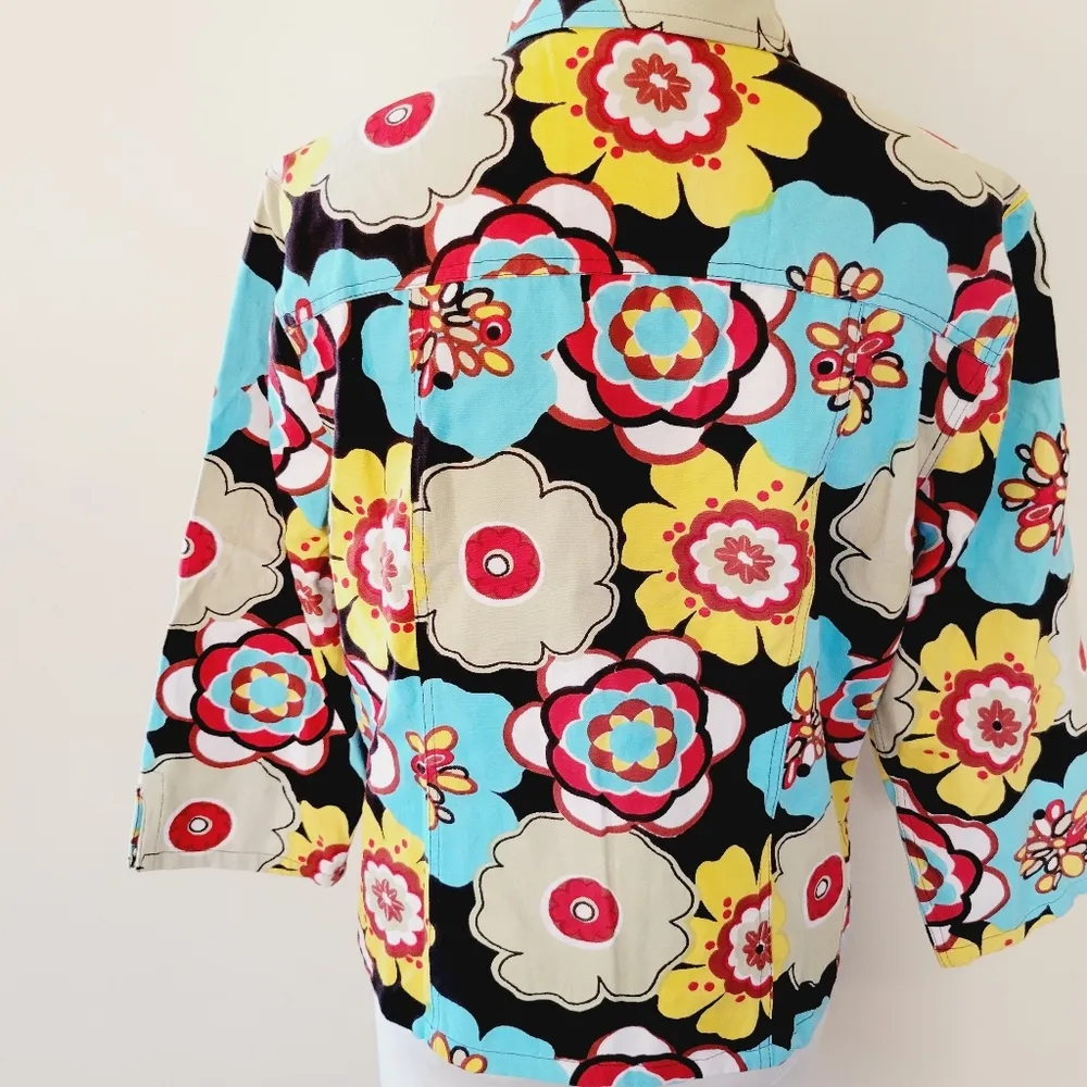 Gandy Couture retro floral jacket size large - Image 6