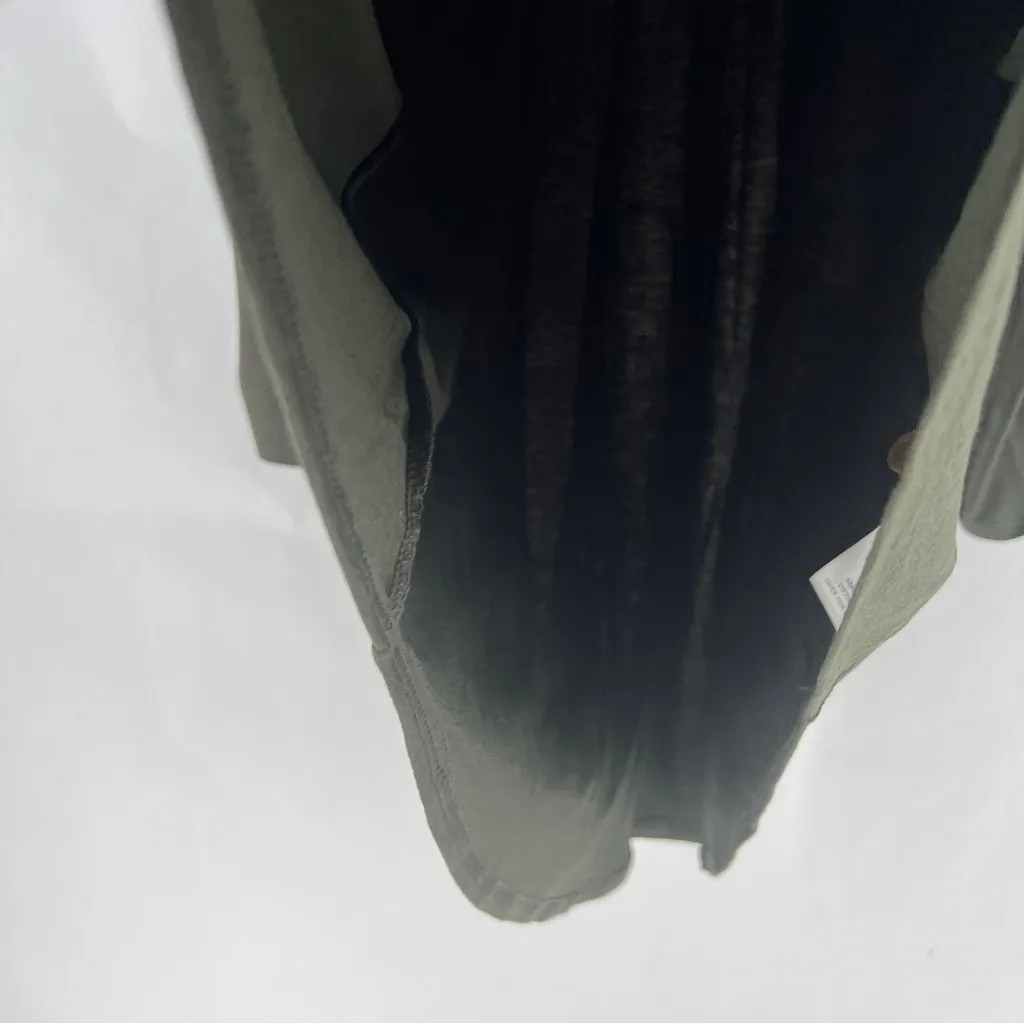 Fortune + Ivy Green Stretch Jersey Knit Button Tie Front 3/4 Sleeve Top Size XXL - Image 7