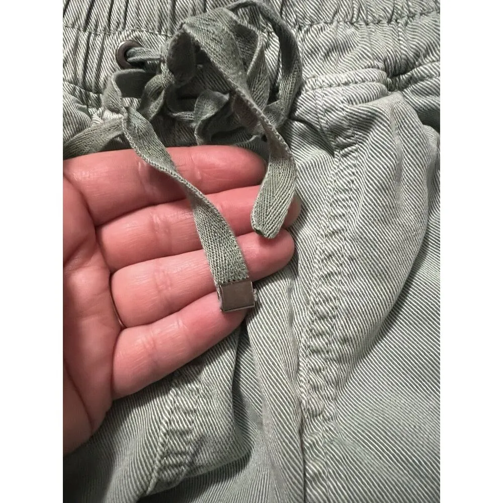 Zara Weekend Joggers Small Green Twill - Image 4