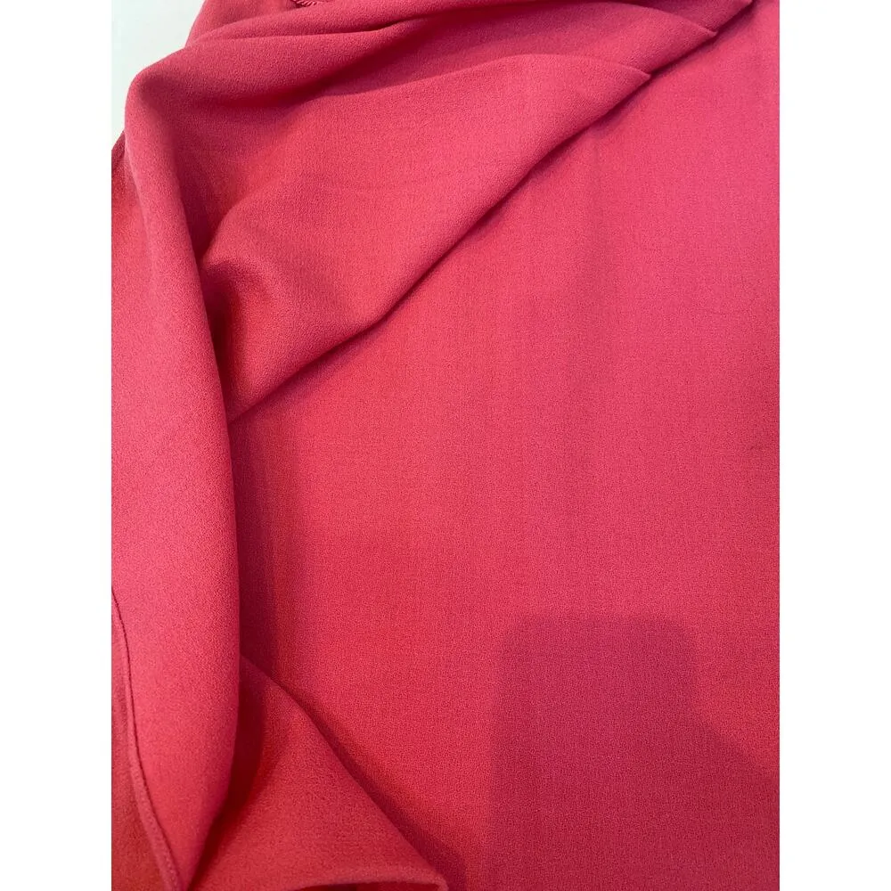 Vintage 1980’s Carolina Herrera for Bergdorf Pink Wool Dress Sz 4 Pink Zip Close - Image 16