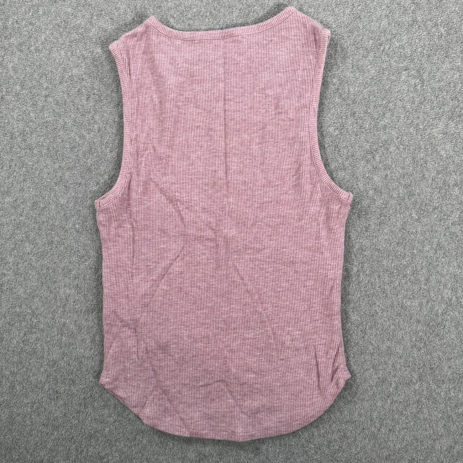 Elodie Ribbed Tank Top Women's Small Purple High Neck Sleeveless Crossover - Image 7