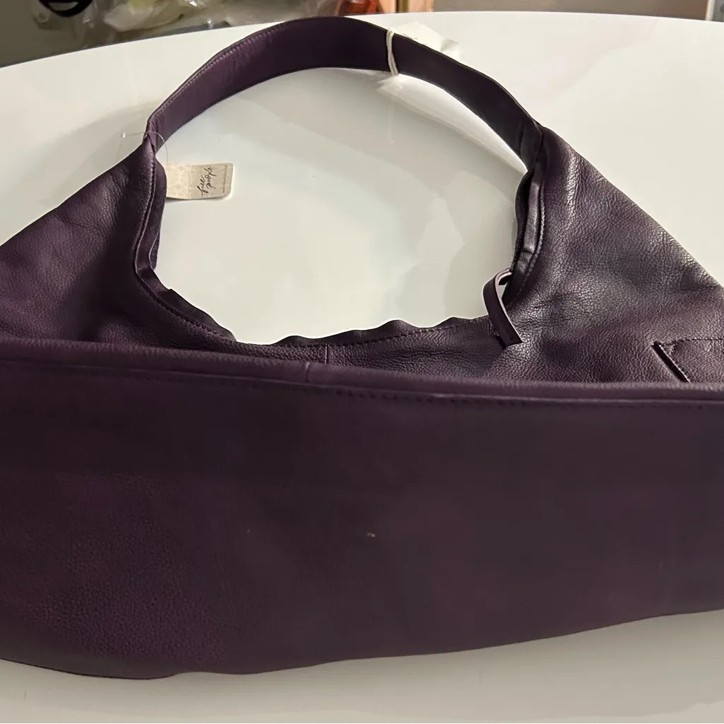 Free People Deep Purple WeHo Slouchy Tote Bag NWT COLOR IS SOLD OUT! - Image 2