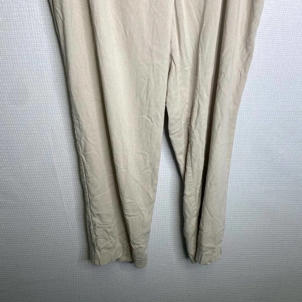 JM Collection | Stretchy‎ Comfy Cream Large pants - Image 3