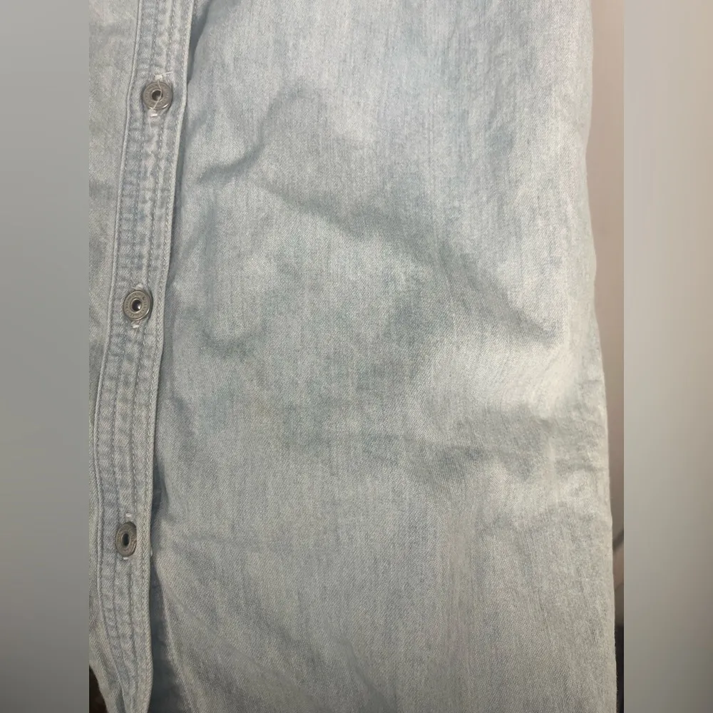 Lauren Ralph Lauren denim button down chambry dress sleeveless size Medium - Image 5