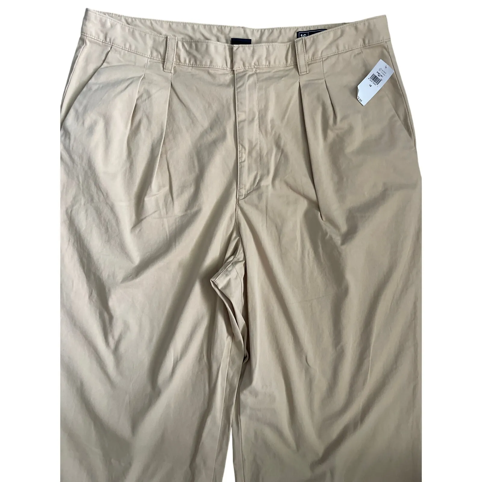 GAP‎ Plus Size High Rise Pleated Wide Leg Khakis with Washwell Size 16 - Image 12