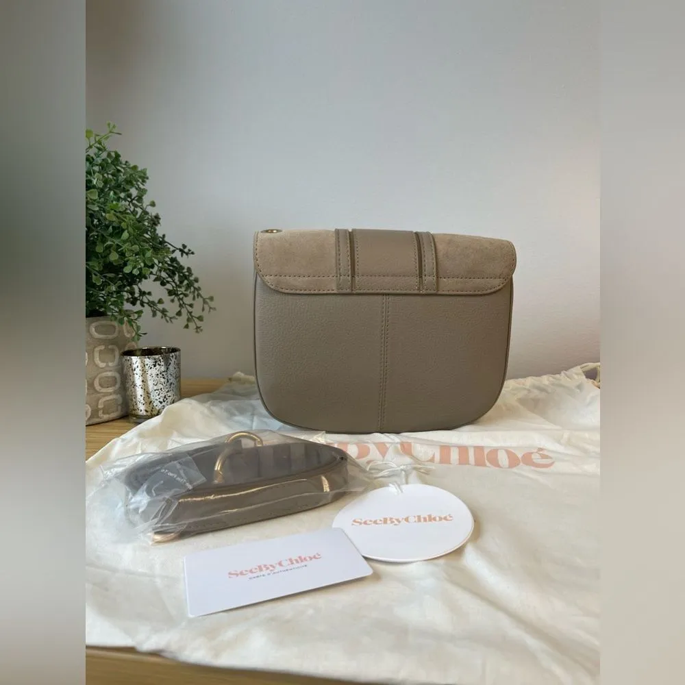 SEE BY CHLOE Hana shoulder bag, grained and suede cowhide with adjustable strap - Image 7