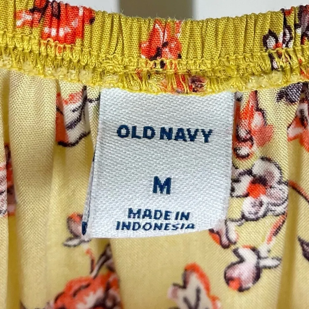 Old Navy Medium Floral Ruffle Boho Swing Tiered Dress Summer Cottagecore Pockets - Image 7