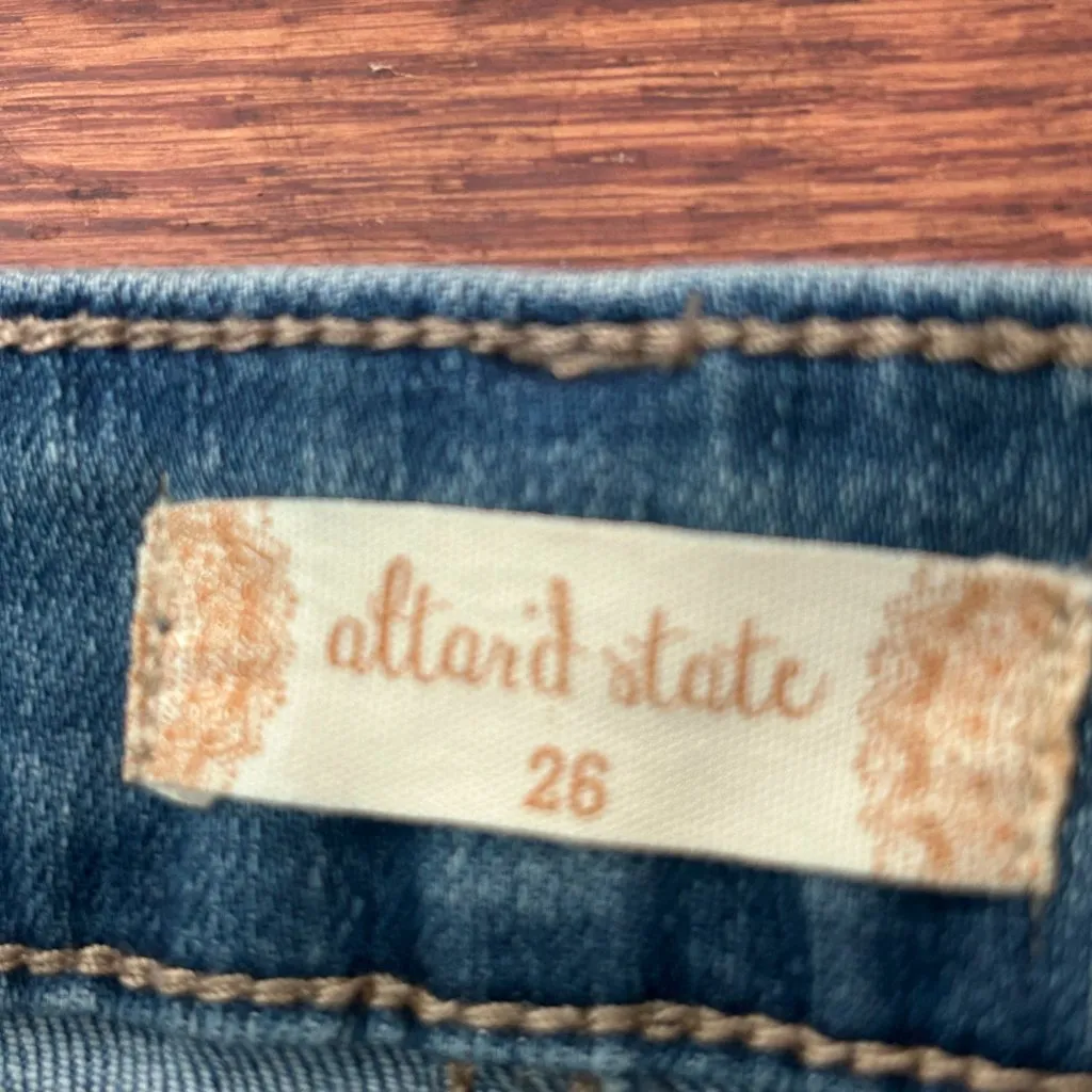 Altar’d State Light Wash Flare Jeans High Waist Ultra Soft Size 27 Bell Bottoms - Image 7