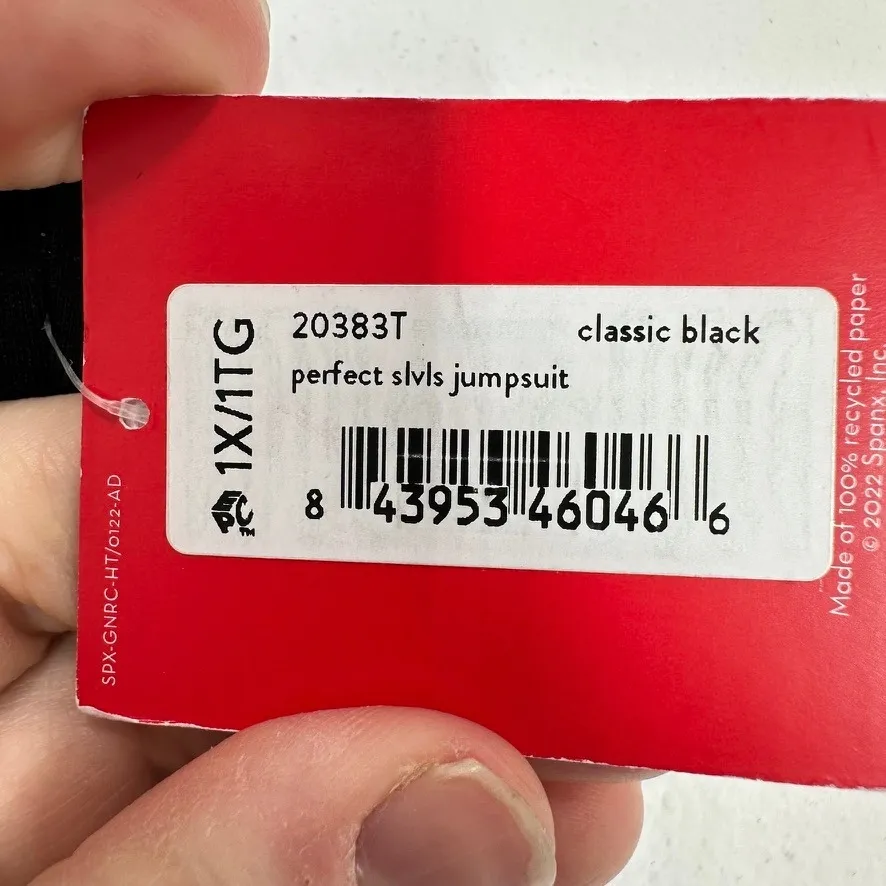 SPANX Perfect Sleeveless Wide Leg Jumpsuit Classic Black 1X Tall NWT Travel - Image 7