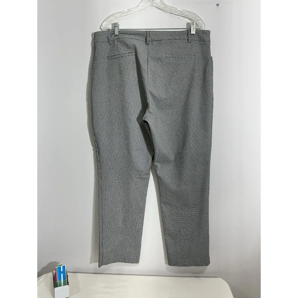 Womans Hilary Radley Pullon Black White Check Stretch Long Pants XL - Image 2