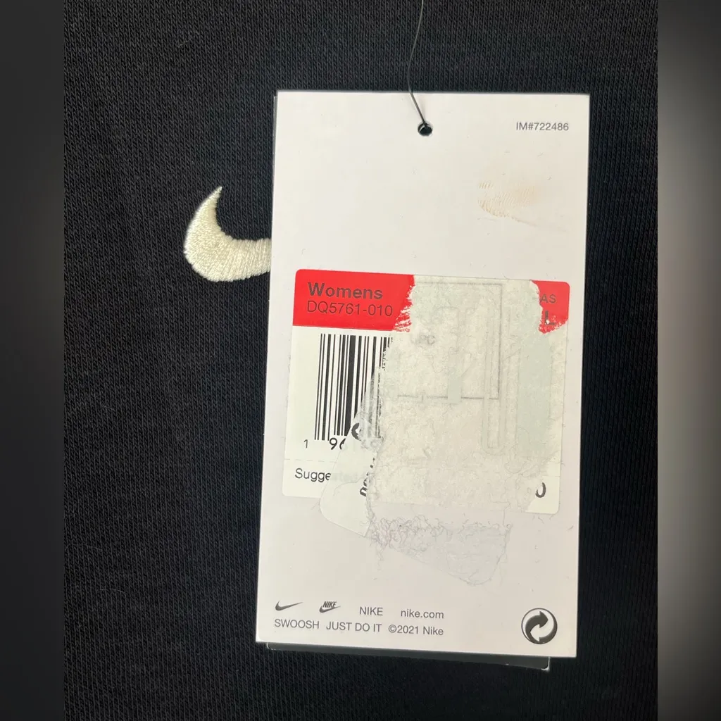 Nike Phoenix Fleece Crew-Neck Pullover oversized Sweatshirt black large NWT - Image 8