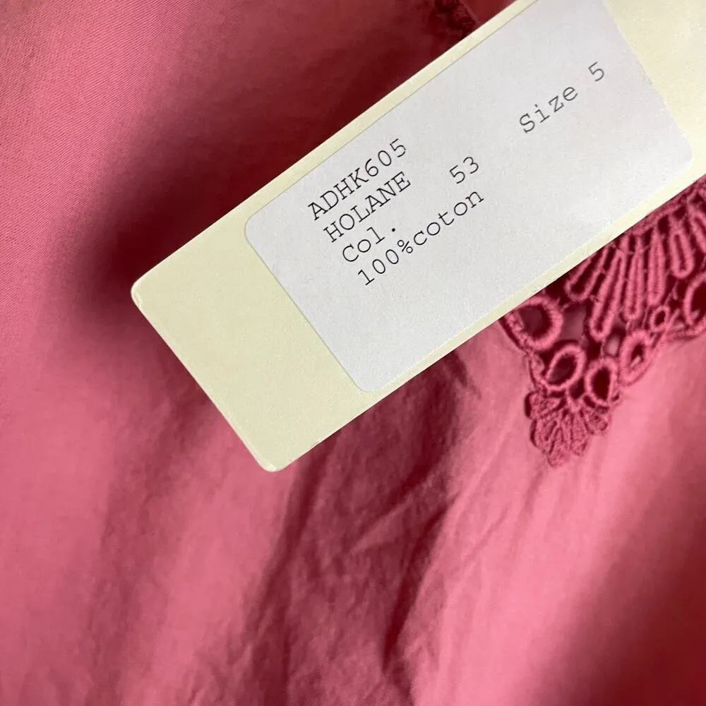 Hartford Womens Cold Shoulder Tunic Top Pink Long Sleeve Cotton Womens Size 5 - Image 7