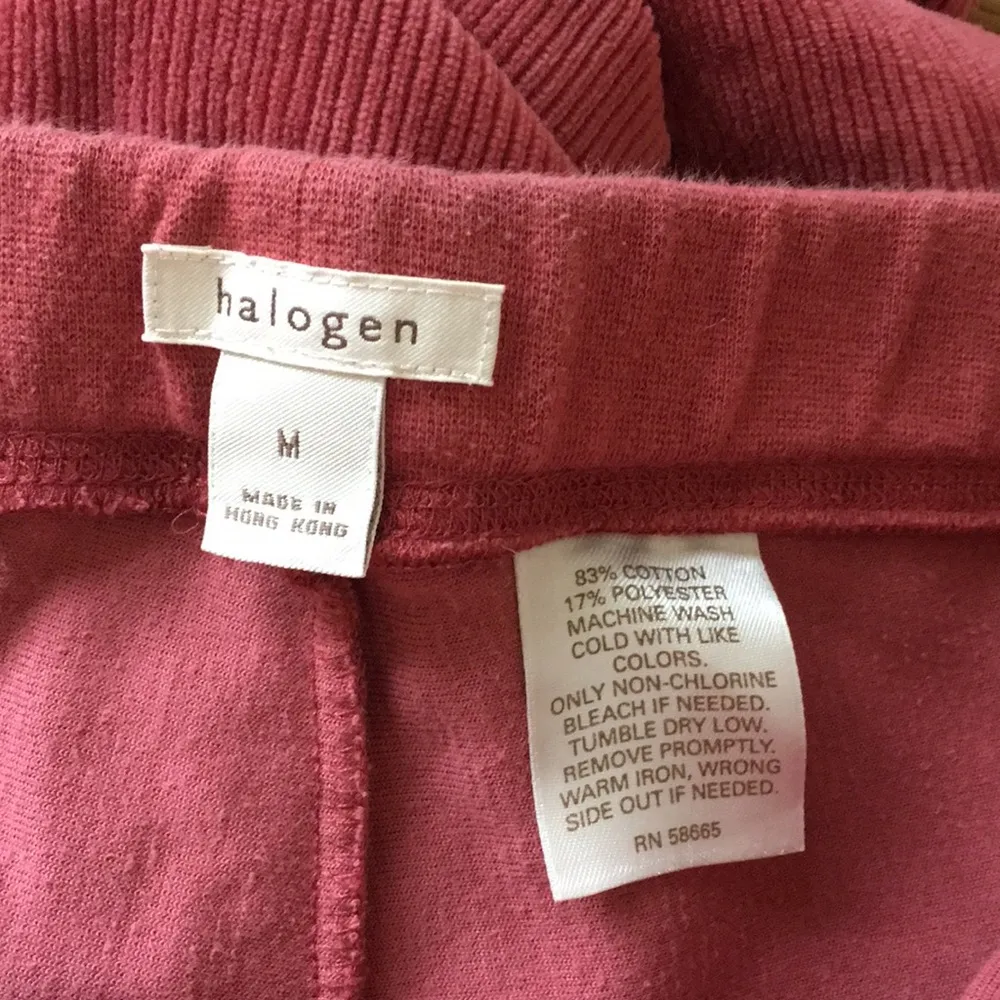 Halogen rust red/rose comfy cotton sweatpants - Image 3