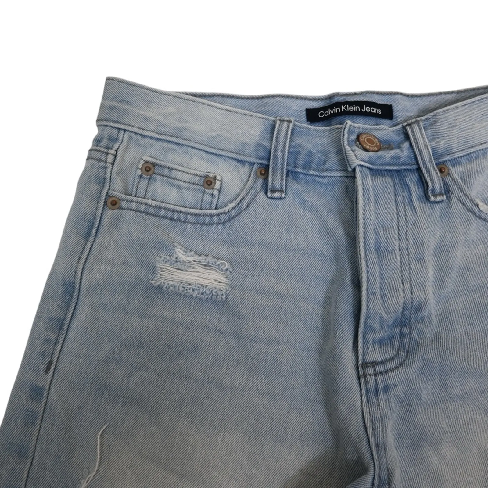 Calvin Klein Jeans Womens 25 Button Fly High Rise Jean Shorts - Image 3